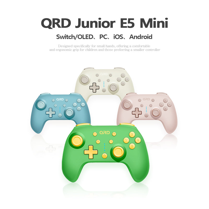 Cargue la imagen en el visor de la galería, Controlador inalámbrico QRD Junior E5 Mini para Switch/OLED, PC, iOS y Android