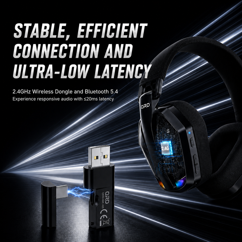 Cargue la imagen en el visor de la galería, QRD A55 2.4GHz Wireless Gaming Headset for PS5/PS4/Switch/PC/iOS/Android