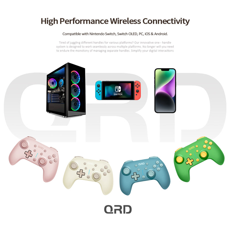Cargue la imagen en el visor de la galería, Controlador inalámbrico QRD Junior E5 Mini para Switch/OLED, PC, iOS y Android