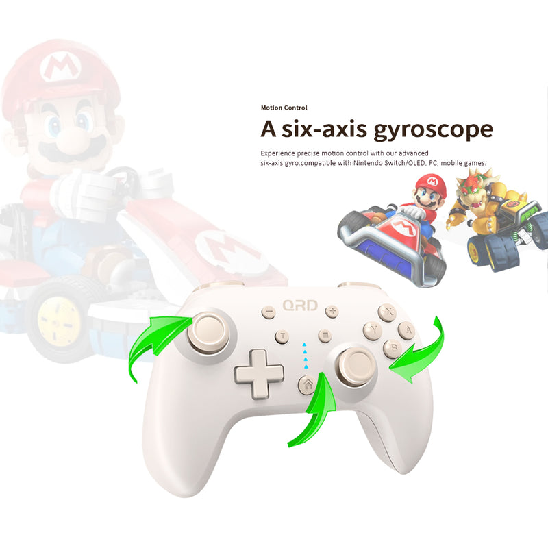 Cargue la imagen en el visor de la galería, Controlador inalámbrico QRD Junior E5 Mini para Switch/OLED, PC, iOS y Android