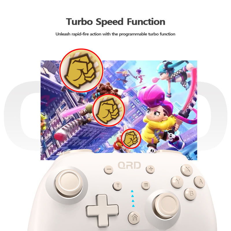 Cargue la imagen en el visor de la galería, Controlador inalámbrico QRD Junior E5 Mini para Switch/OLED, PC, iOS y Android