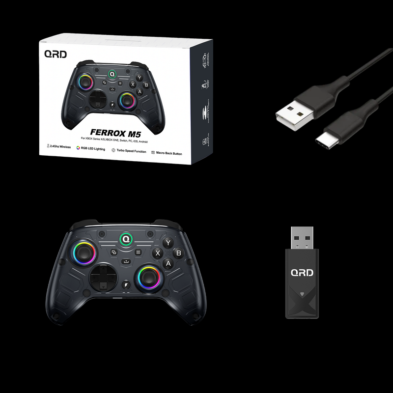 Cargue la imagen en el visor de la galería, Mando inalámbrico QRD FERROX M5 de 2,4 GHz para Xbox Series X/S, Xbox One y PC