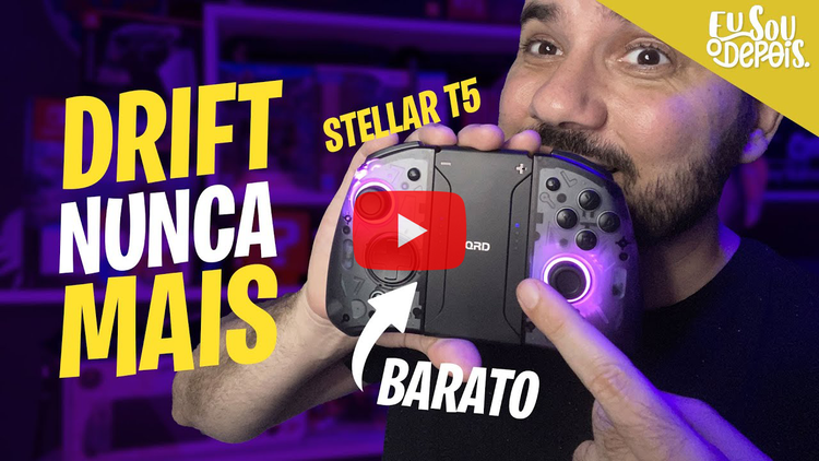 (REVIEW) QRD STELLLAR T5 - O CONTROLE BBB (BOM, BONITO E BARATO) E SEM DRIFT 😁 #nintendoswitch