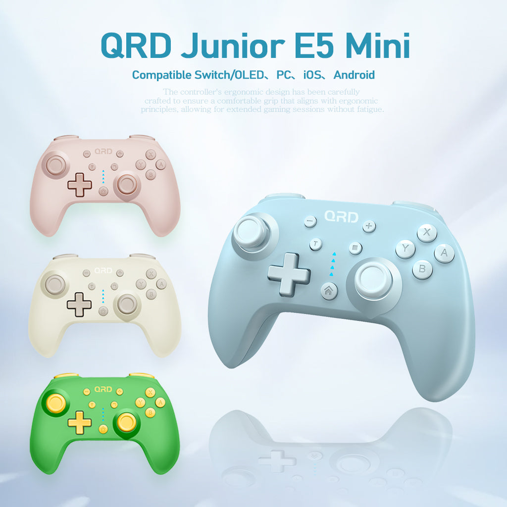 Qrd Controlador inalámbrico QRD Junior E5 Mini para Switch/OLED, PC, iOS y ...