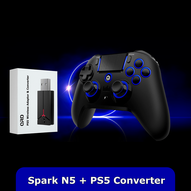 Load image into Gallery viewer, QRD SPARK N5 wireless PS5 controller bundle, PS5 adaptor converter
