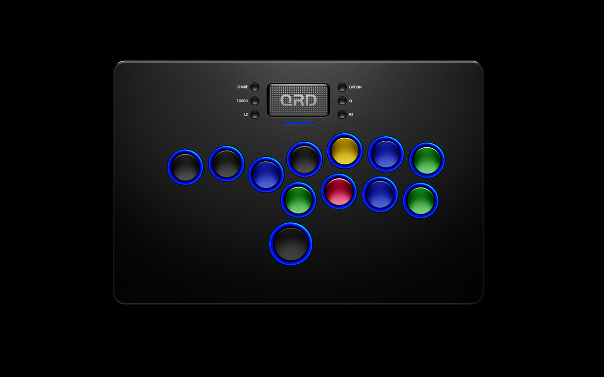 QRD Maestro S3 wireless leverless Hitbox colored key-caps