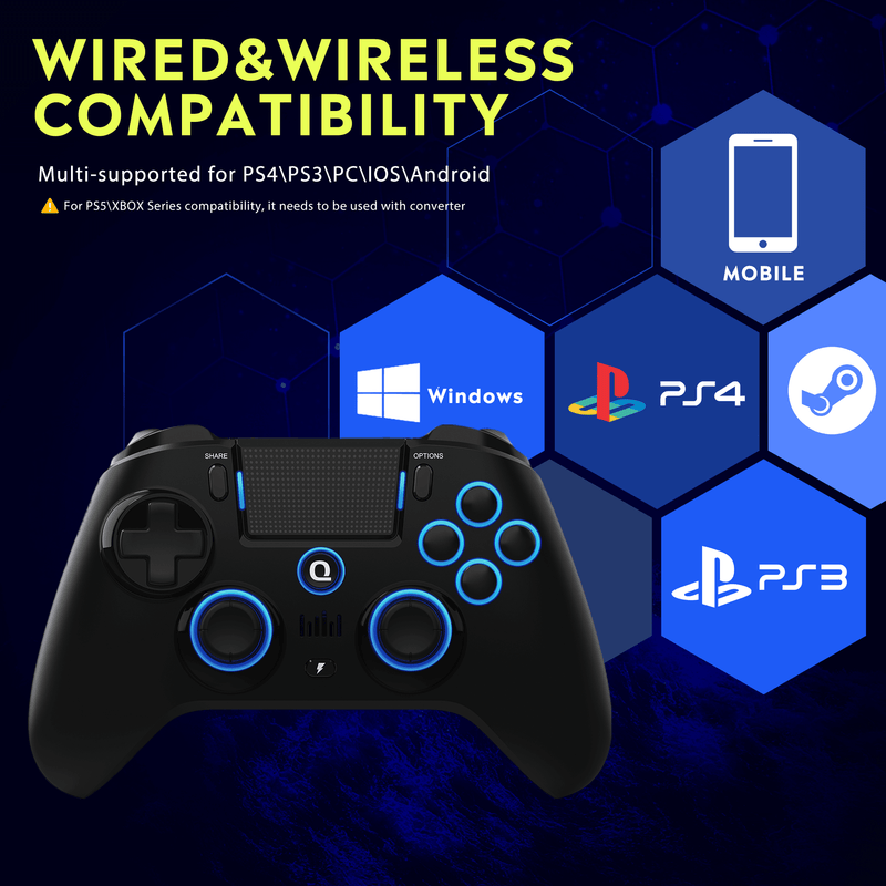 Load image into Gallery viewer, QRD Spark N5 hall effect wireless PS4/PS5 controller
